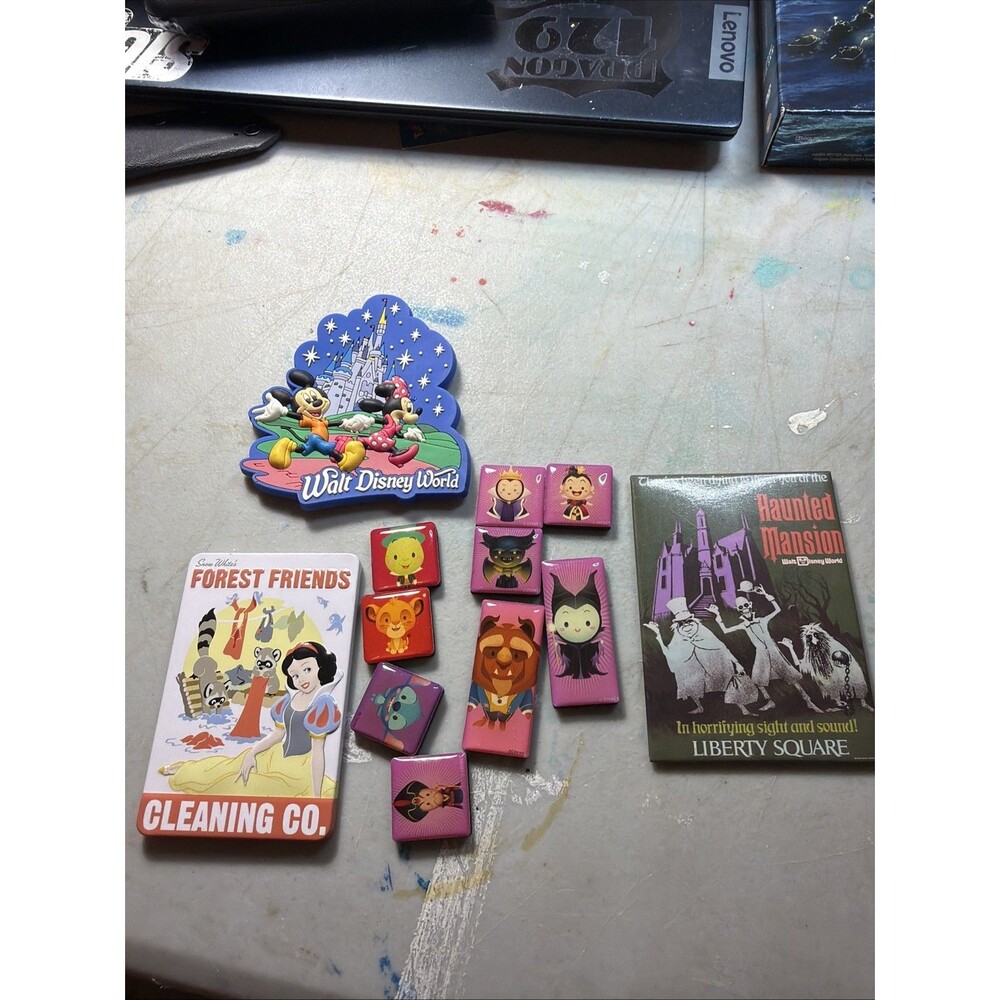 Lot Of 12 Disney Magnets Haunted Mansion Snow White Stitch